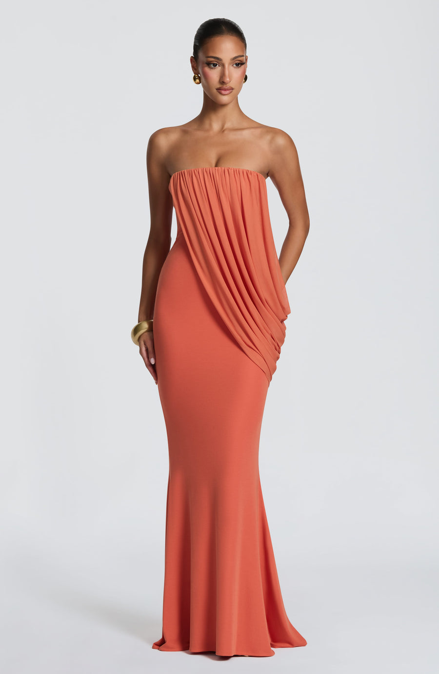Mina Maxi Dress – Burnt Orange