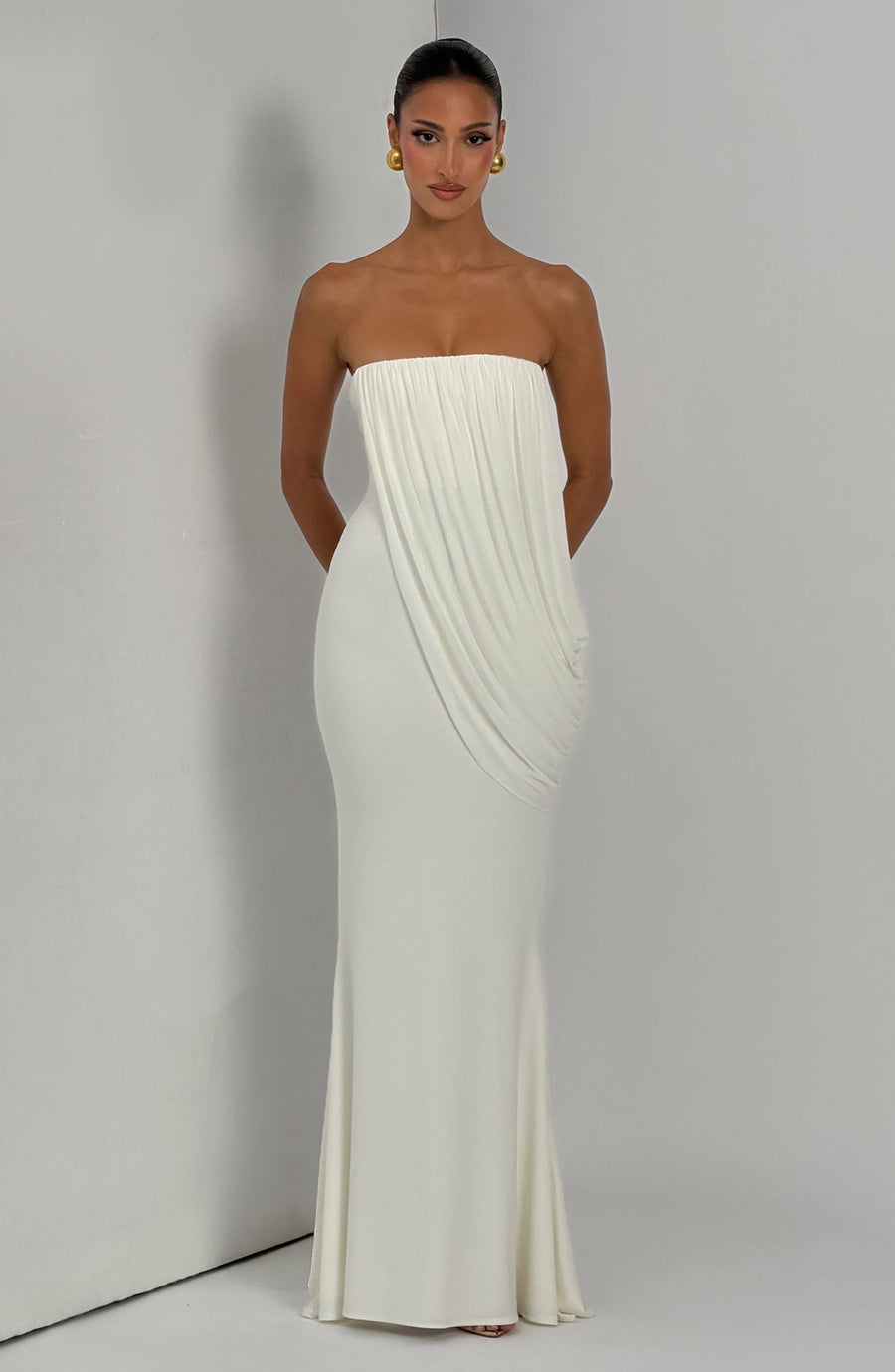 Mina Maxi Dress – Ivory