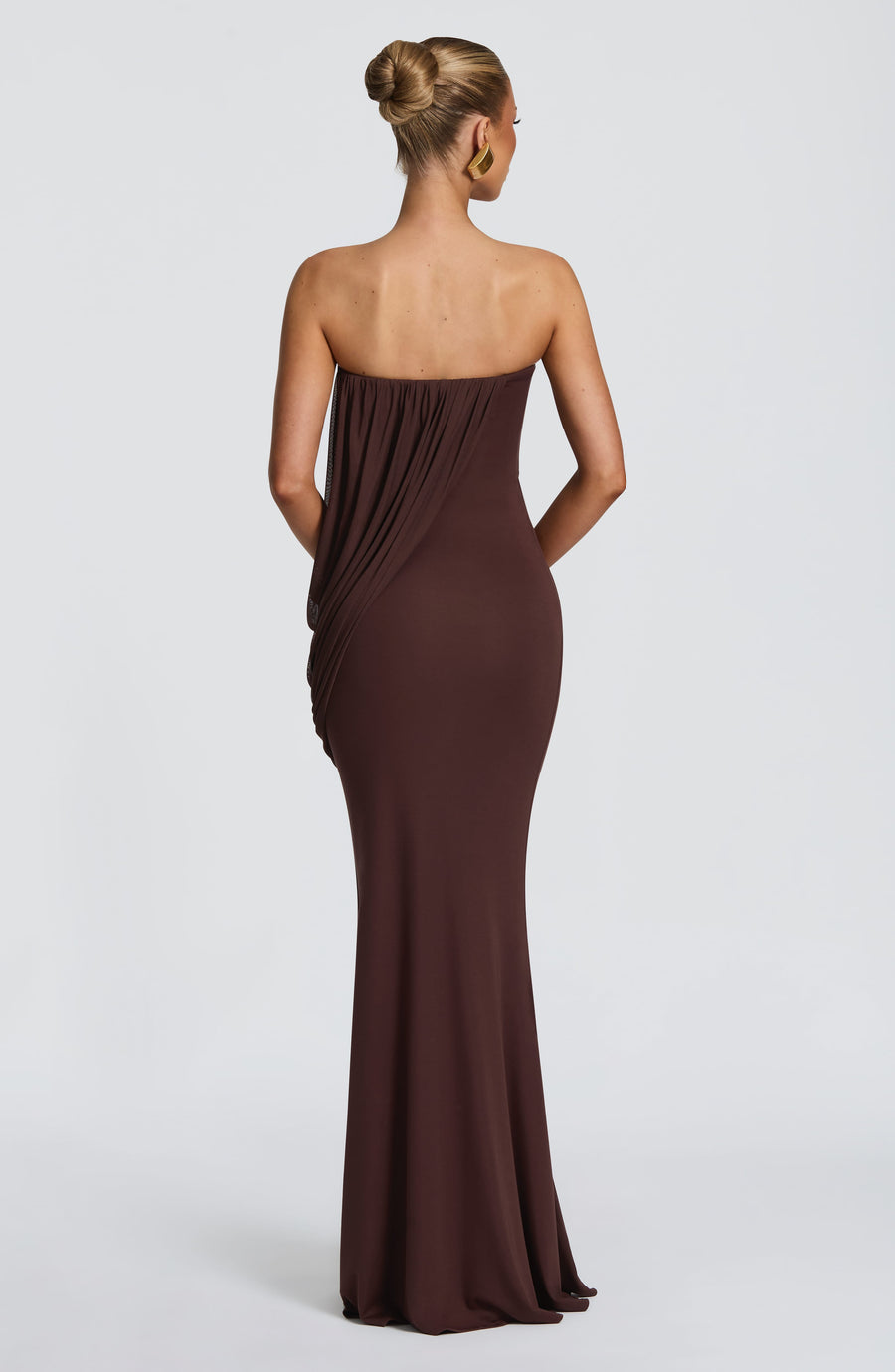 Mina Maxi Dress – Plum Brown
