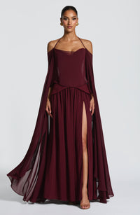 Quinn Maxi Dress – Cherry Lacquer