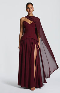 Quinn Maxi Dress – Cherry Lacquer