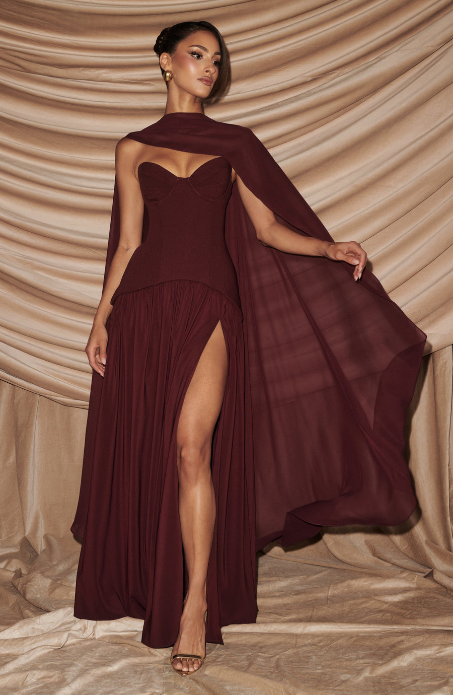 Quinn Maxi Dress – Cherry Lacquer