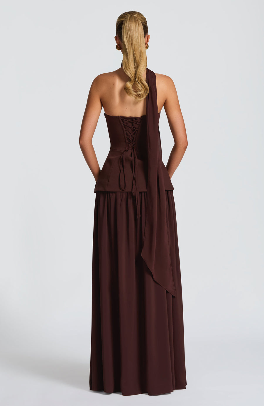 Quinn Maxi Dress – Plum Brown