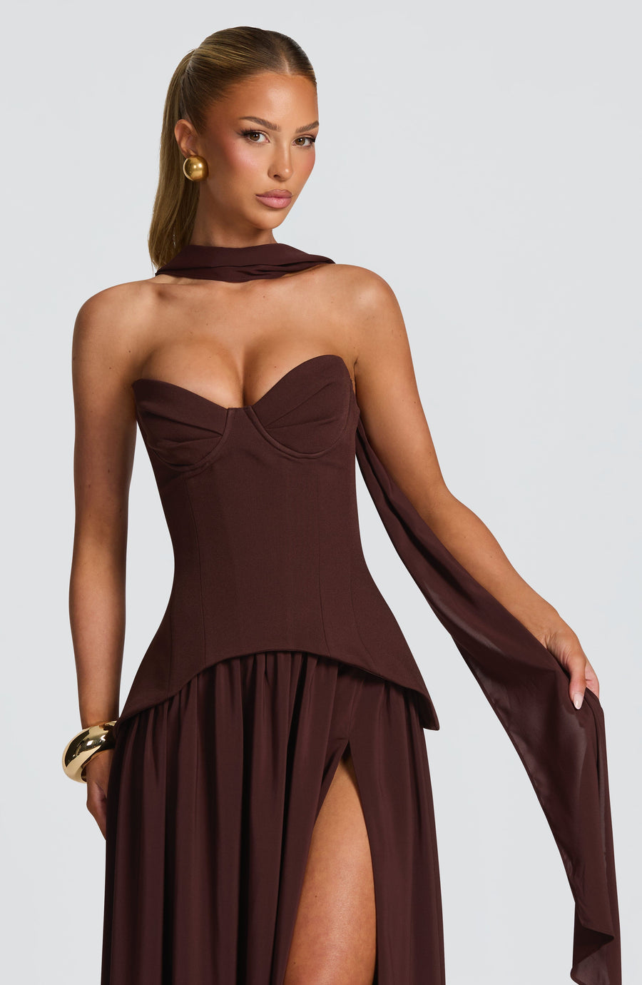 Quinn Maxi Dress – Plum Brown