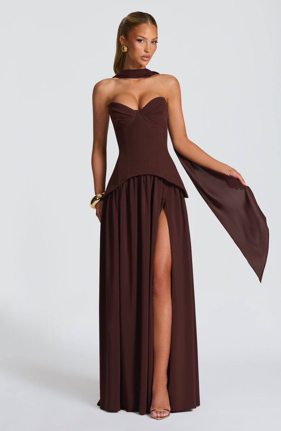 Quinn Maxi Dress – Plum Brown