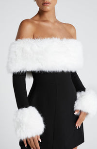 Lily Mini Dress – Black/White