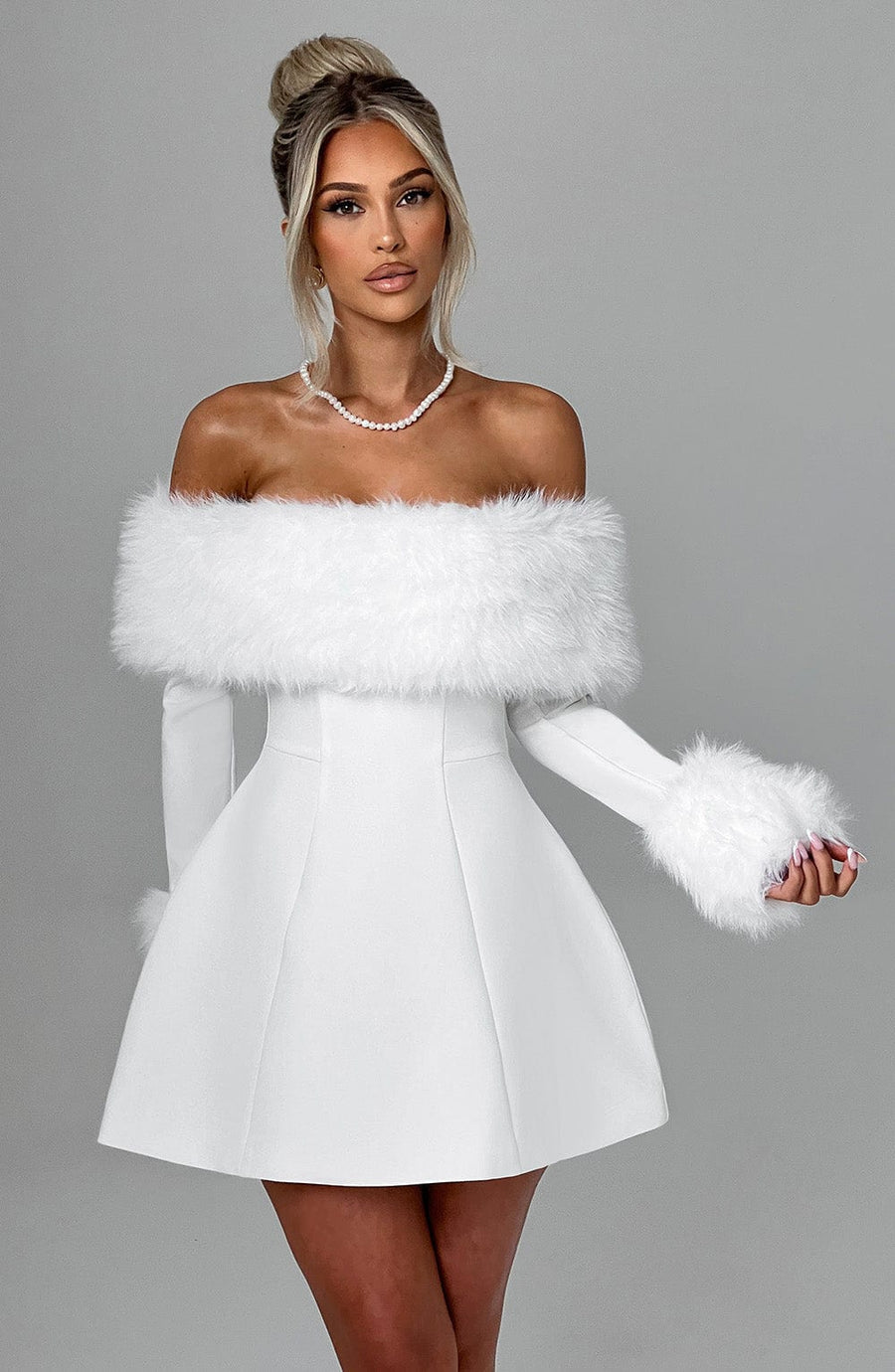 Lily Mini Dress – Ivory