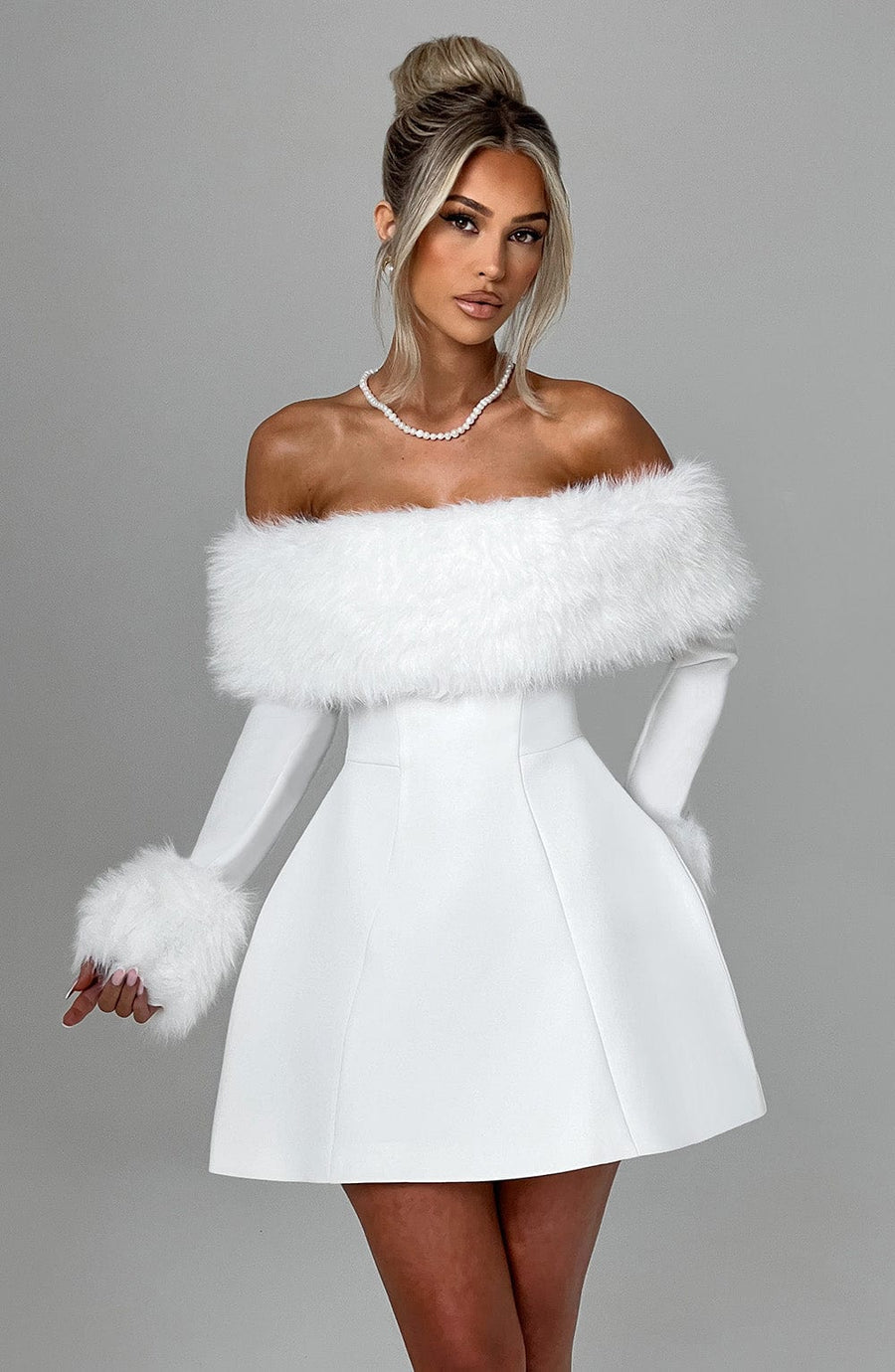 Lily Mini Dress – Ivory