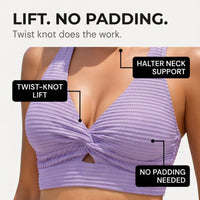 Vimara Women's High Waist Ribbed Bikini Set