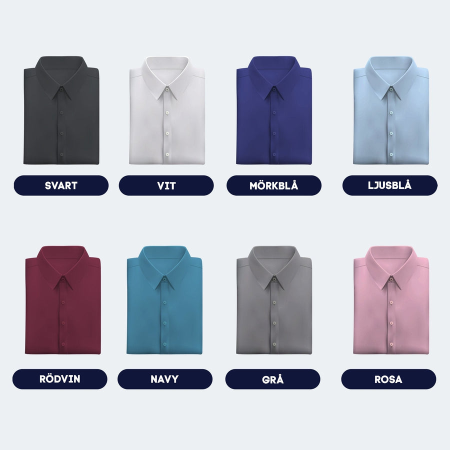 Vincent Lightweight Shirt with Long Sleeve and Button Front in Navy