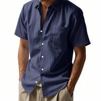 Vincent Linen Shirt with Chest Pocket