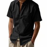 Vincent Linen Shirt with Chest Pocket