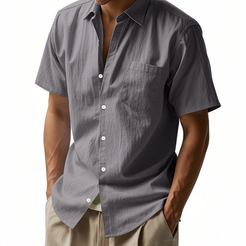Vincent Linen Shirt with Chest Pocket