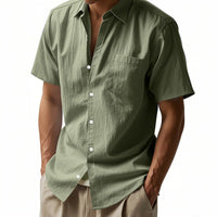 Vincent Linen Shirt with Chest Pocket