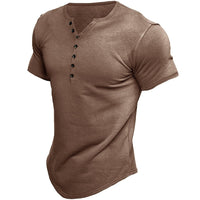 Vincent Shirt with Short Sleeve in Brown