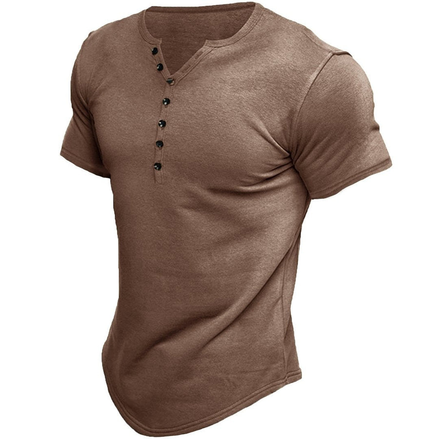 Vincent Shirt with Short Sleeve in Brown
