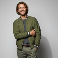 Vincent Varsity Jacket in Army Green