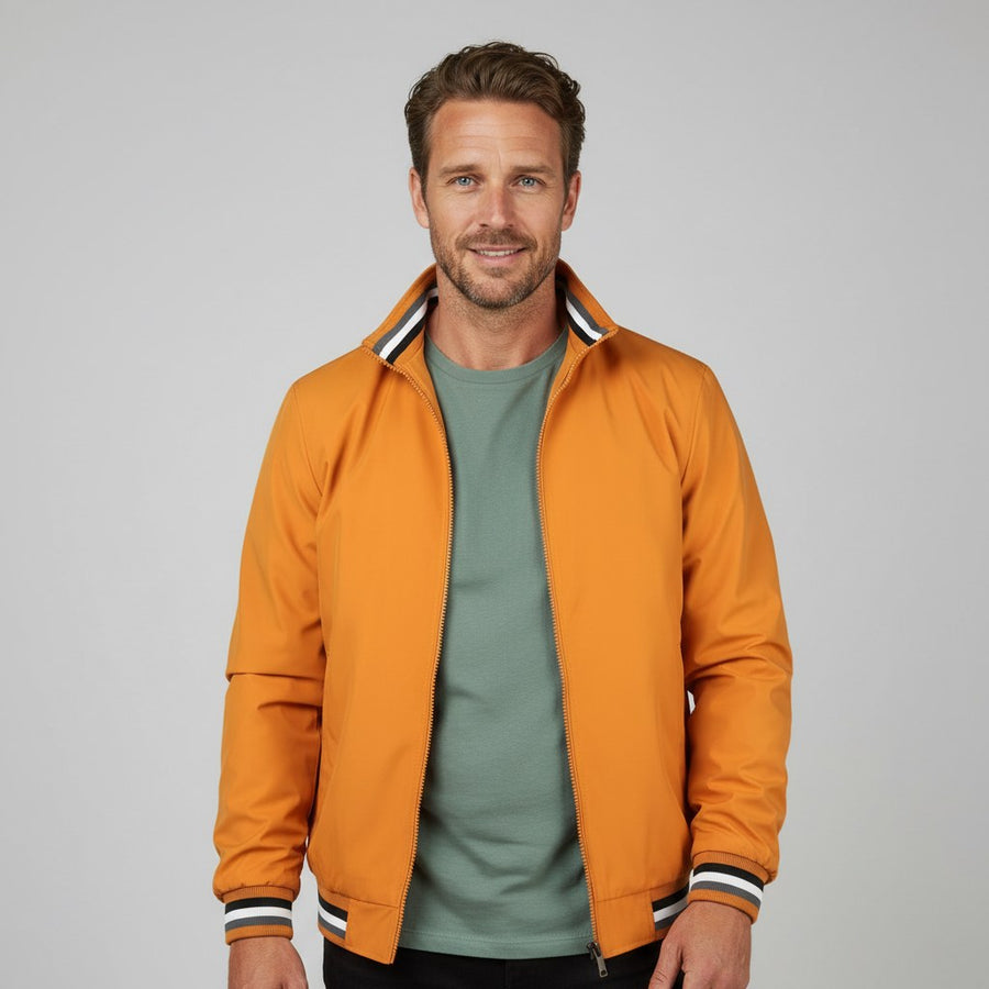 Vincent Varsity Jacket in Orange