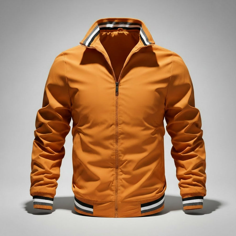 Vincent Varsity Jacket in Orange