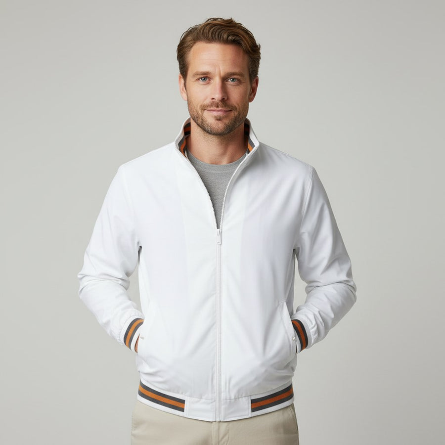 Vincent Varsity Jacket in White
