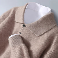 Vincenzo Bello Mink Cashmere Sweater in Biege