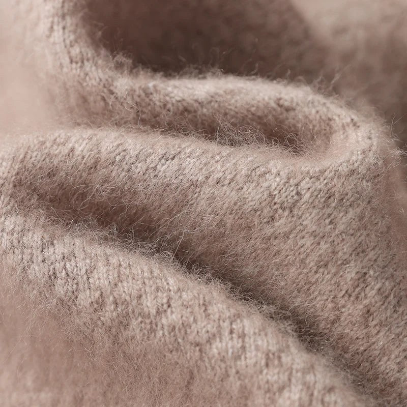 Vincenzo Bello Mink Cashmere Sweater in Cream