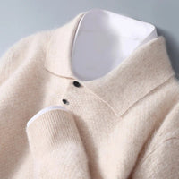 Vincenzo Bello Mink Cashmere Sweater in Cream