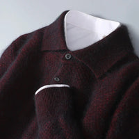 Vincenzo Bello Mink Cashmere Sweater in Maroon