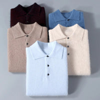 Vincenzo Bello Mink Cashmere Sweater in Sky Blue