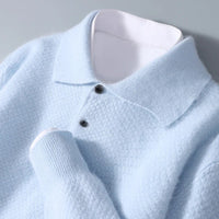 Vincenzo Bello Mink Cashmere Sweater in Sky Blue