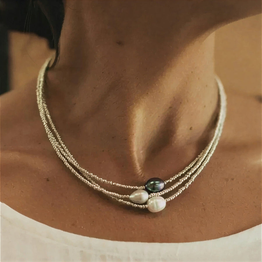 Aveline – Layered Baroque Pearl Necklace