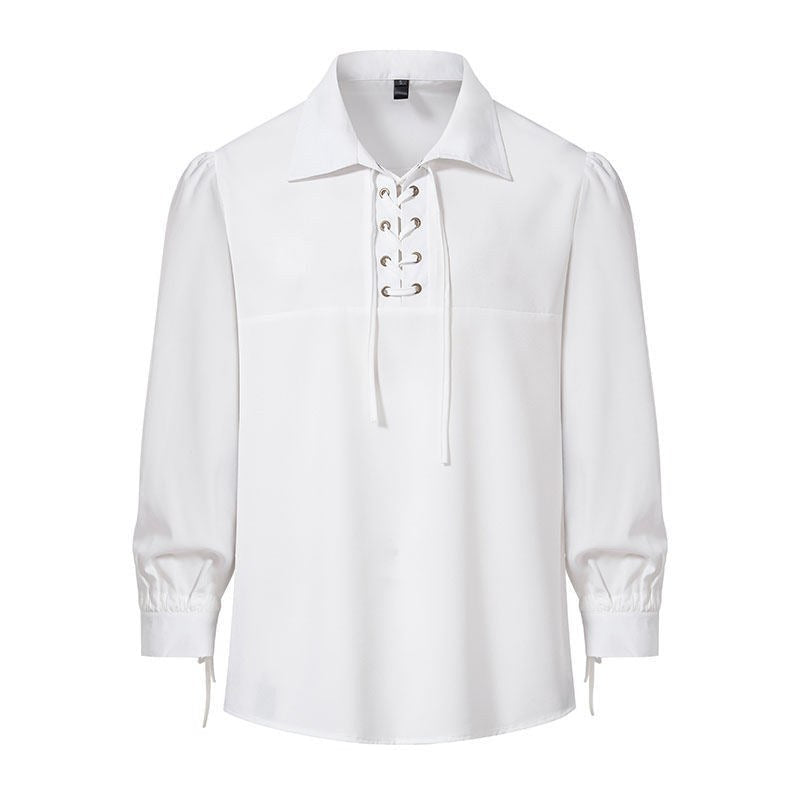 Viola Casual Blouse with Puff Sleeve in White