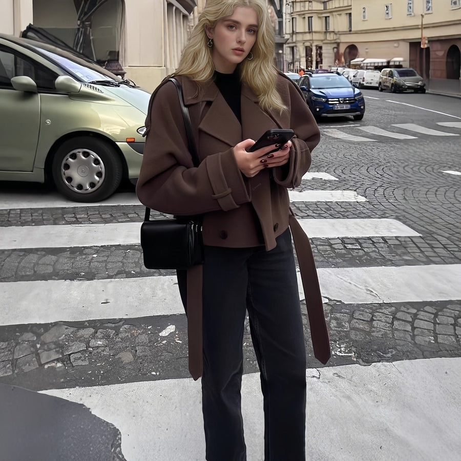 Viola Coat with Button Front