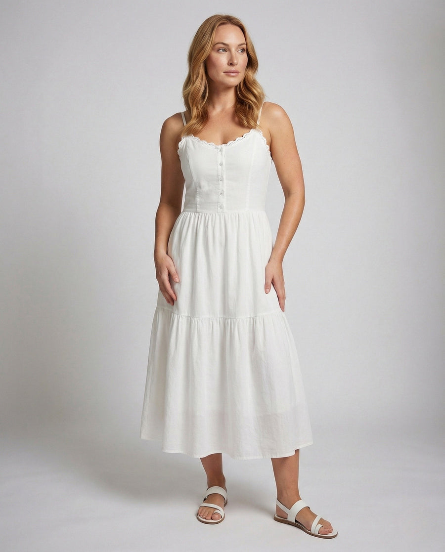 Viola Maxi Dress in White