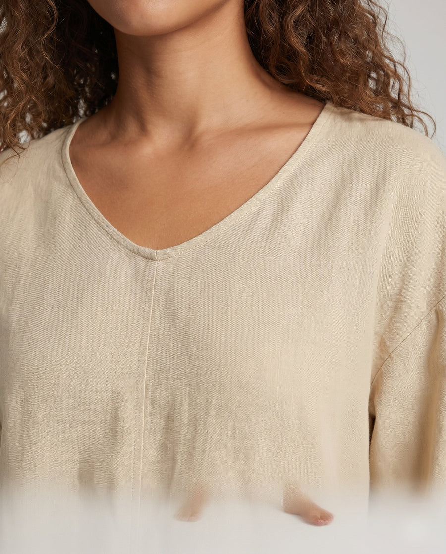 Violet Casual Linen Blouse
