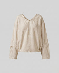 Violet Casual Linen Blouse in Linen
