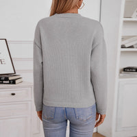 Violet Casual Sweater with Chest Pocket