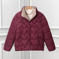 Violet Jacket with Zip Front and Pockets in Angora Rot