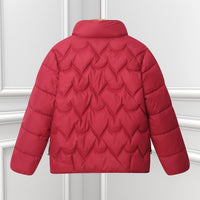 Violet Jacket with Zip Front and Pockets in Red