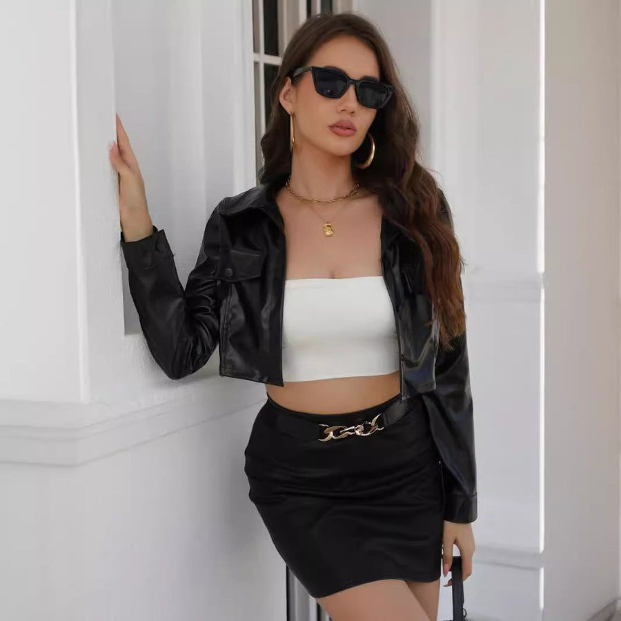 Violet Leather Jacket
