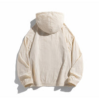 Violet Lightweight Jacket with Hood in White