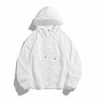 Violet Lightweight Jacket with Hood in White