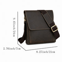 Vionna™ Leather Bag in Dark Brown