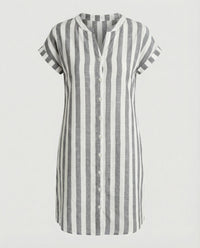 Vita Airy Linen Blend Dress in Grey