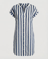 Vita Airy Linen Blend Dress in Light Blue