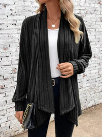 Vita Casual Knit Cardigan in Black