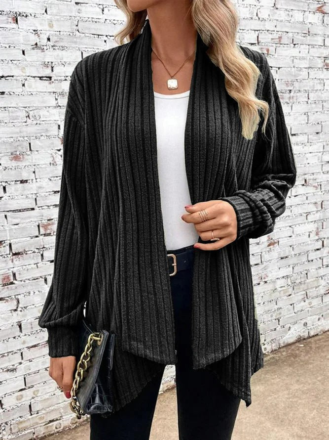 Vita Casual Knit Cardigan in Black