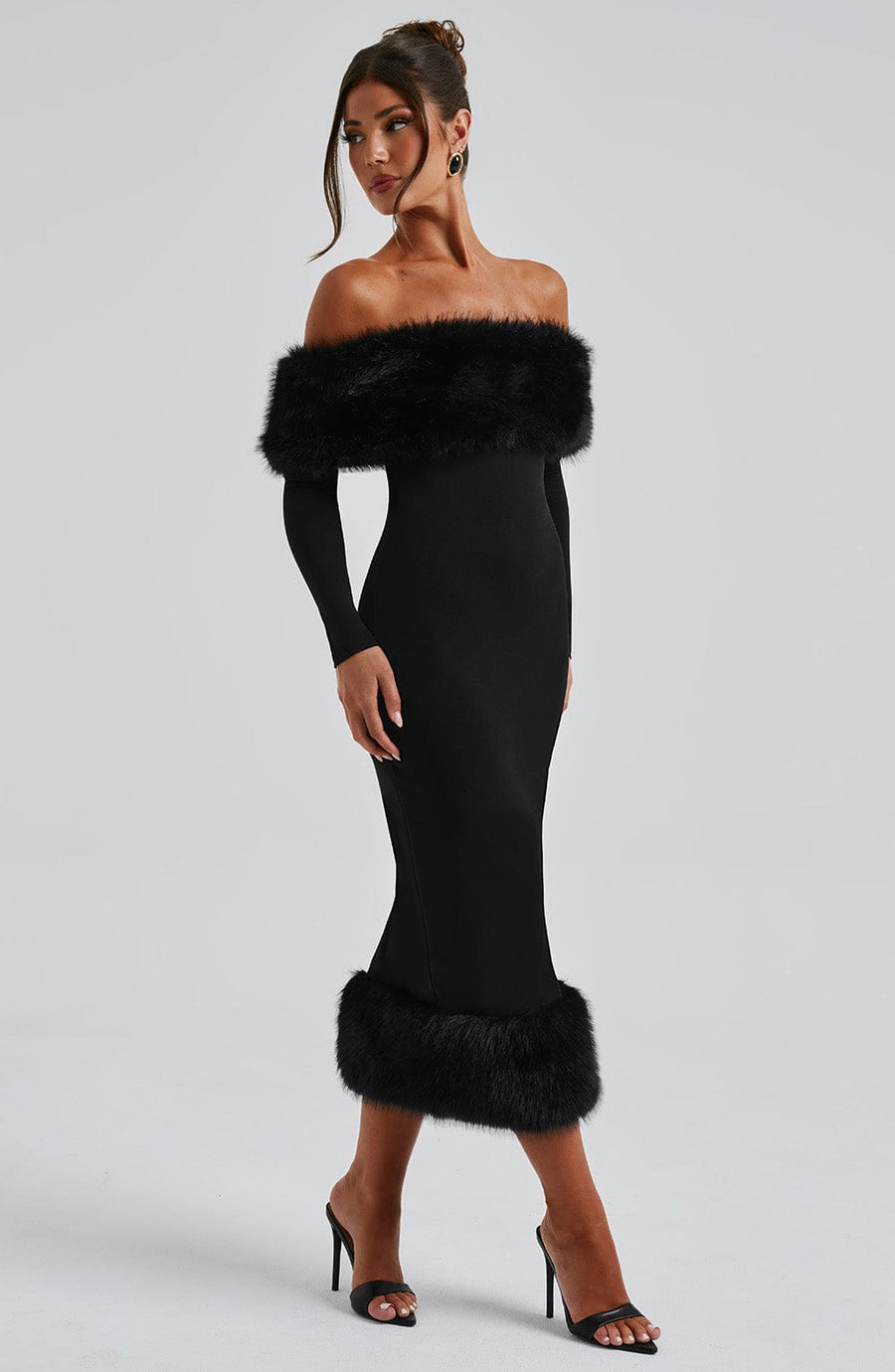 Edie Midi Dress-Black