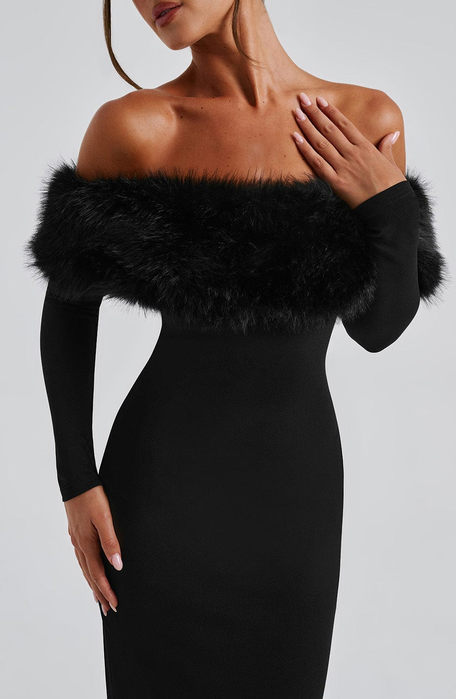 Edie Midi Dress-Black