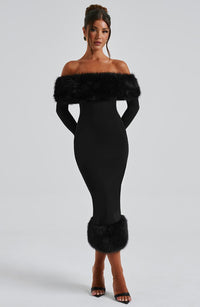 Edie Midi Dress-Black